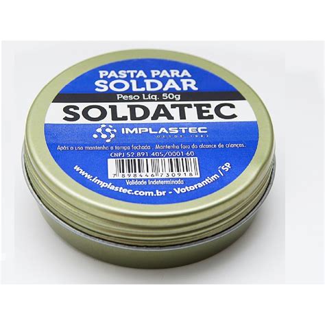 Pasta Para Soldar Soldatec Gramas Implastec N O Condutiva Shopee