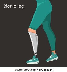 Bionic Leg Prosthesis Limb Vector Isolated Stock Vector Royalty Free