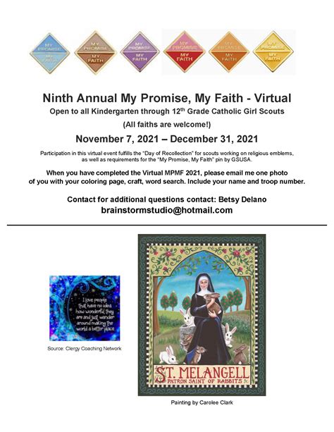 My Promise My Faith Virtual Program Gemini Girl Scouts