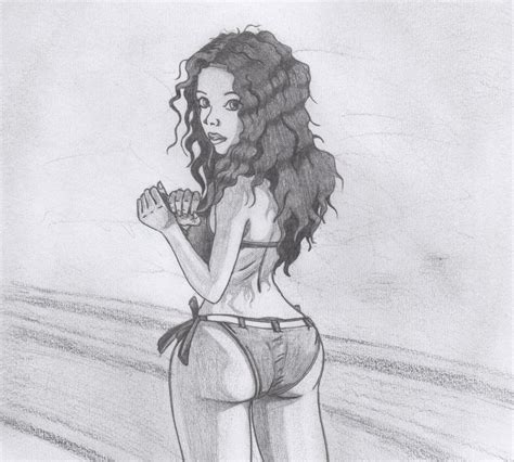 Sexy Pencil Drawing Female In Bikini By Kanthonye On DeviantArt