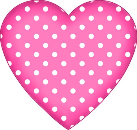 Free Valentines Day Graphics Polka Dot Pink Heart Free Valentine Clip