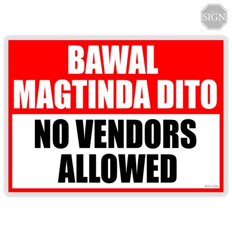 No Vendors Allowed Laminated Signage A Size Lazada Ph