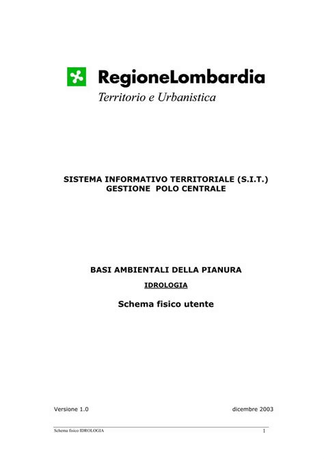 Pdf Sistema Informativo Territoriale S I T Gestione Polo