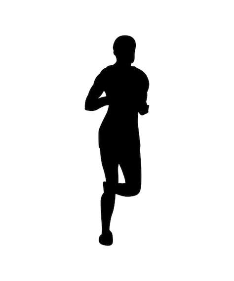 Premium Vector Vector Illustration Of Black Silhouettes Athlete