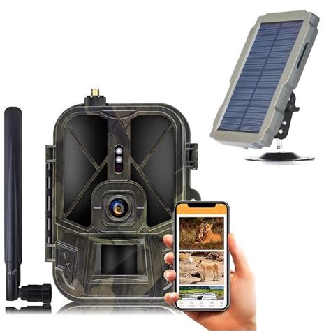 Cam Ra De Chasse K Mp G App Mobile Android Ios Avec Panneau Solaire