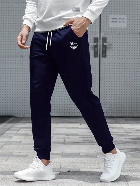 Print Drawstring Sweatpants Loose Fit Pants Temu Australia