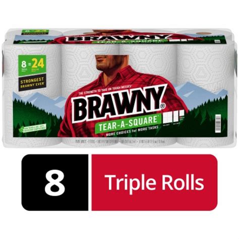 Brawny Tear A Square Paper Towels Sheet Size Strong Paper Towel