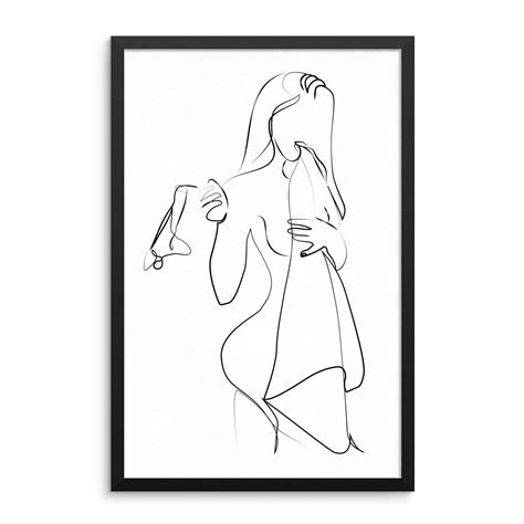 Buy Female Nude Line Art Erotic One Line Art Nude Line Drawing Sexy