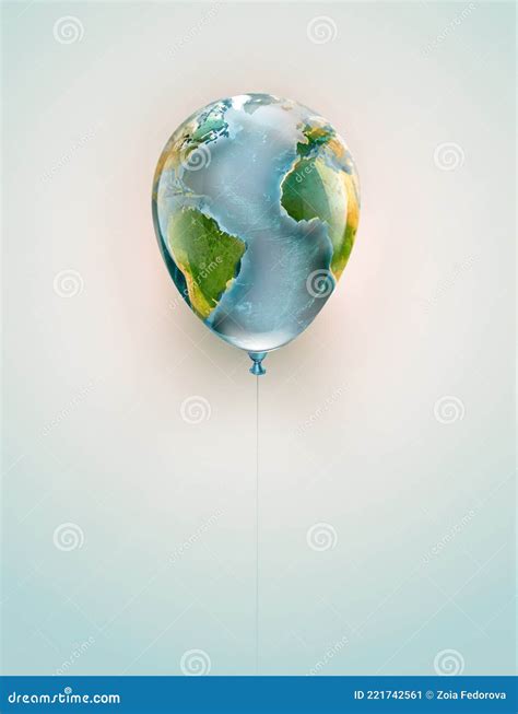 Balloon with a world map stock illustration. Illustration of travel ...