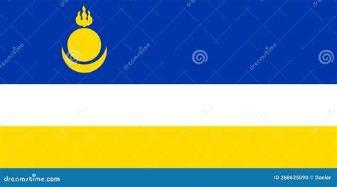 Flag of Republic of Buryatia Russian Federation, Russia Stock Vector ...