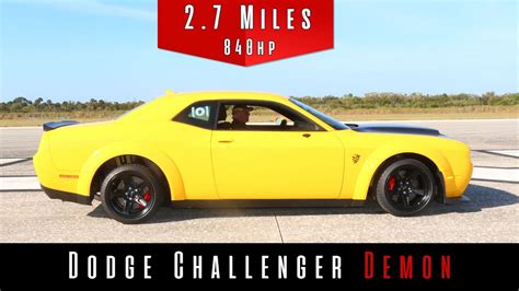 2018 Dodge Challenger SRT Demon Top Speed Test YouTube