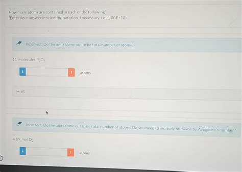 Solved How Many Atoms Are Contained In Each Of The Chegg