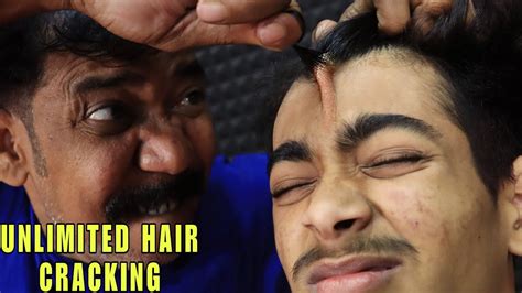 Unlimited Hair Cracking By Asim Barber Head Massage And Spine Cracking