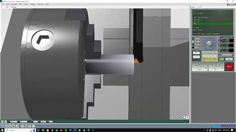 Cnc Lathe Turning Machining Simulation Video G23 Youtube