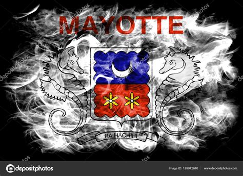 Mayotte Smoke Flag France Dependent Territory Flag — Stock Photo ...