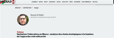 Lenseignement Explicite Un Bon Choix Pour Le Maroc Le Soutien Au