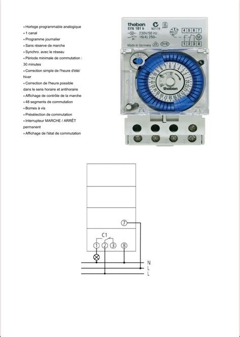 Schema Branchement Horloge Analogique Tableau Electrique Maison Travaux