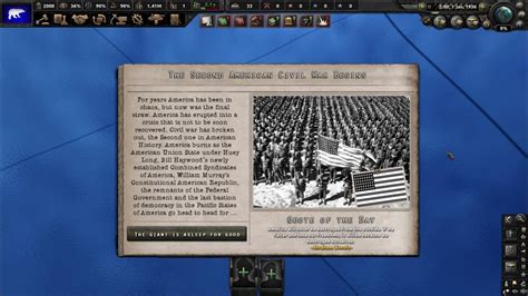 Hoi4 Kaiserredux Super Event Second American Civil War Begins Youtube