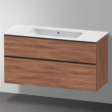 Duravit Me By Starck Vasque Avec Meuble Bas 2 Tiroirs Noyer Naturel