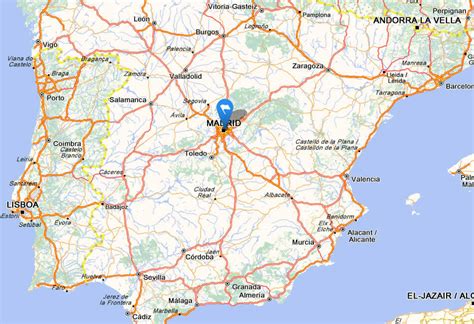 Road Map of Spain