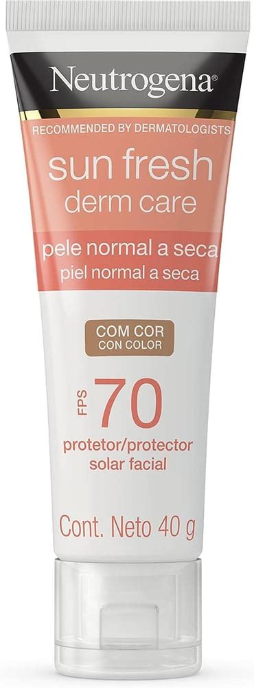 Protetor Solar Facial Neutrogena 40g Sun Fresh Derm Care FPS70 Cor