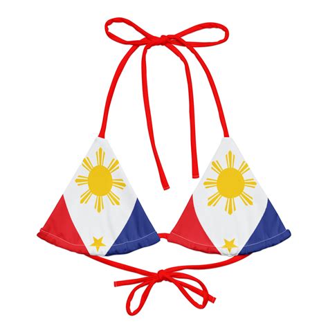 Philippines String Bikini Top Manila Cebu Boracay Inspired Swimwear Tropical Beach Essential