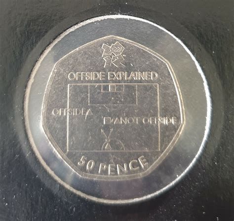 50p Offside Rule London 2012 Olympic Games 50p Coin Football