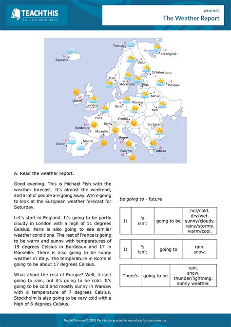 Weather Weather Esl Activities Esl Activities Weather Activities