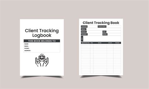 Client Tracking Log Book Kdp Interior Design Printable Logbook