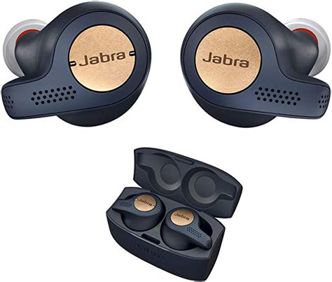 Jabra Elite Active 65t True Wireless Earbuds With Charging Case Copper Blue Bluetooth