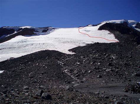 Approx Route Up The Mazama Glacier Photos Diagrams