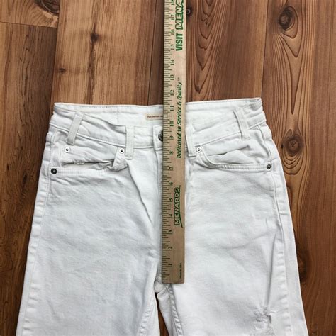 Levi S 721 White Denim Distressed Vintage High Rise S Gem