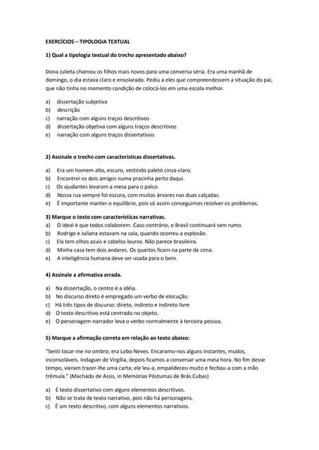 Tipologia Textual - Exercícios Com Gabarito Pdf - FICHA - TIPOLOGIAS TEXTUAIS - Gabarito.pdf