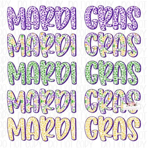 Mardi Gras Digital Design Cheetah Tie Dye Stack Design Printable