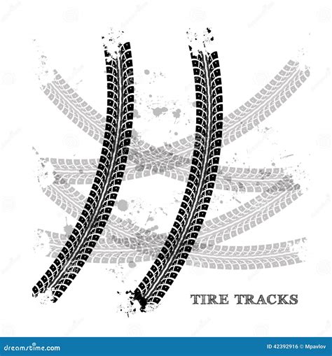 Tire Tracks Stock Vector Illustration Of Silhouette