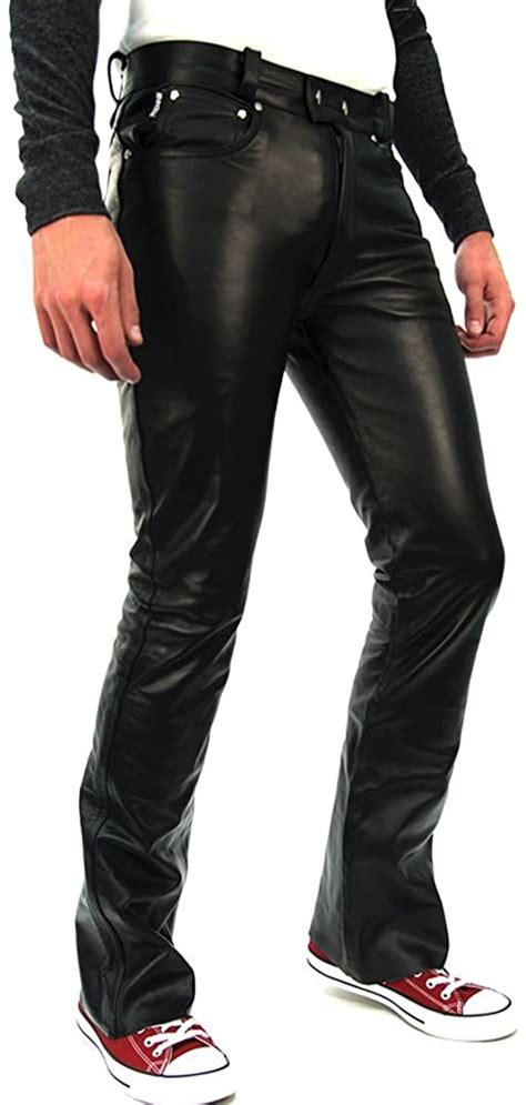 Bockle 1970 Butcut Men Leather Pants Trouser Tight Leather Jeans