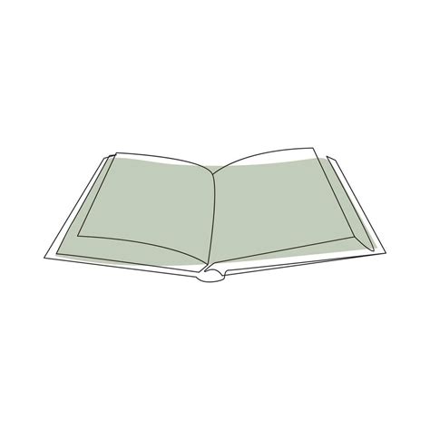 Book Continuous One Line Drawing Open Book With Flying Pages Vector