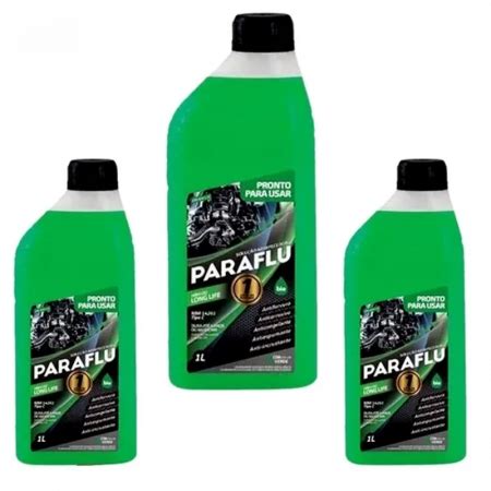 03 Litro De Aditivo Radiador Paraflu Verde Pronto Para Uso Gerha Auto Peças