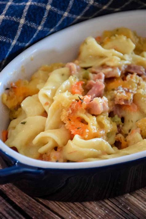 Ham And Noodle Casserole Leftover Ham Recipe Honeybunch Hunts