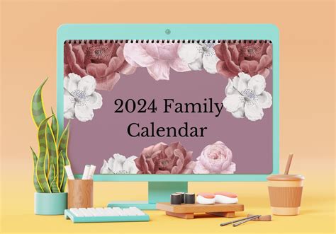 Digial A4 Family Wall 2024 Calendar /downloadable /printable - Etsy