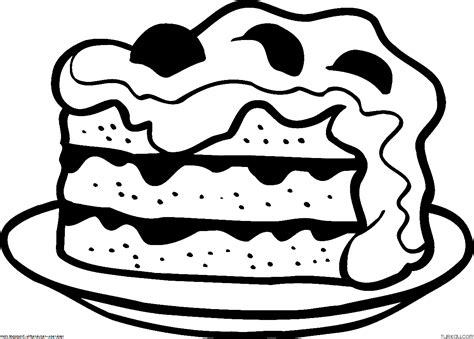 Cute Cake Coloring Page Turkau