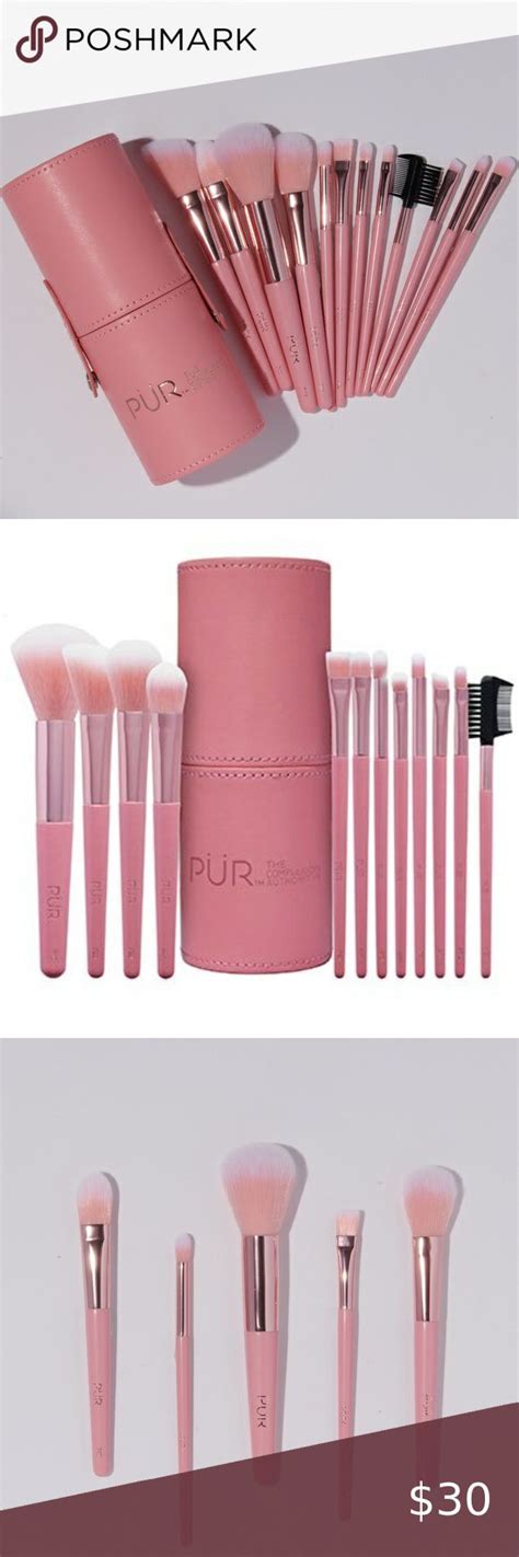 PÜr Signature Travel Essentials 12 Pc Brush Set Signature Travel Quality Makeup Brush Set