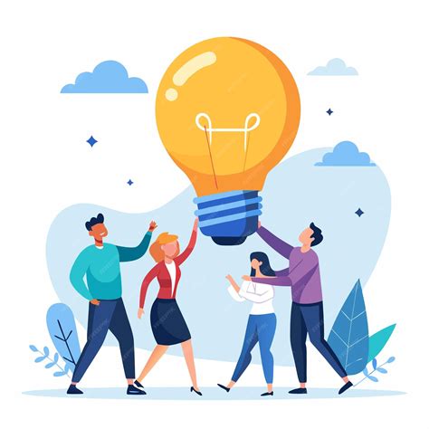 Teamwork Sparks Innovation Bringing Ideas to Life | Premium AI