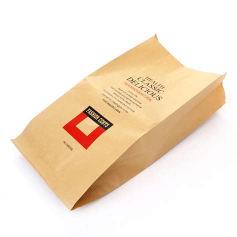 Grease Proof Burger Bread Paper Bag With Side Gusset China PE Coated