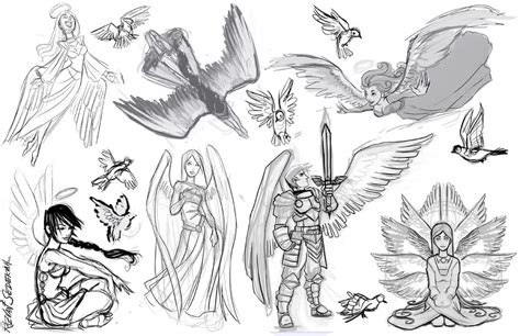 Angel Tattoo Sketches by Razvan-Sedekiah on DeviantArt