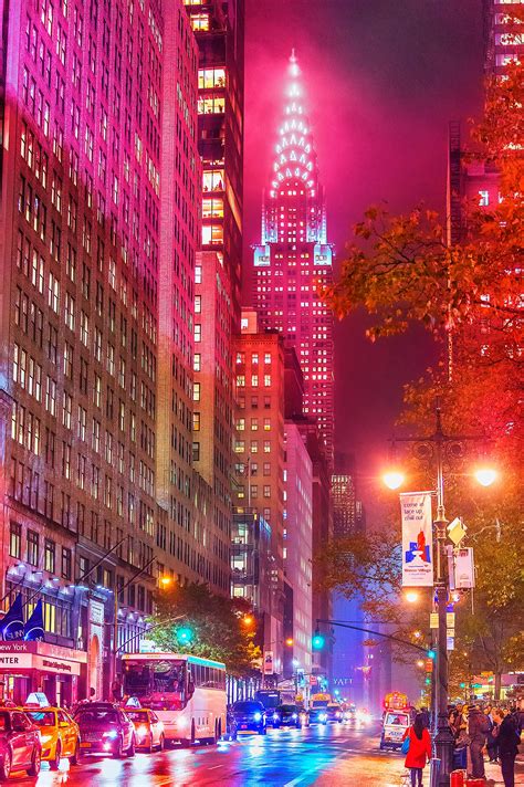 Chrysler Building At Night Skyline