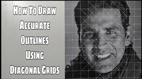 How To Draw Accurate Outlines Using Diagonal Grid Method YouTube