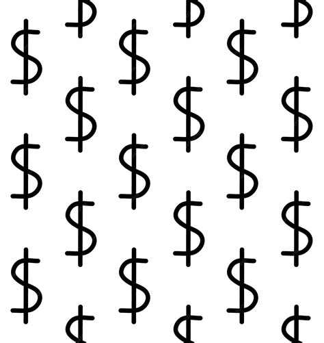 Premium Vector Vector Seamless Pattern Of Hand Drawn Dollar Sign