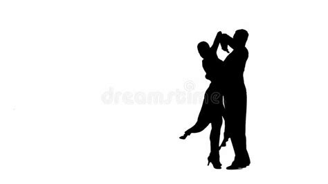 Black and White Silhouette Elegant Ballroom Dance Couple Stock Video - Video of overlay, emotion ...