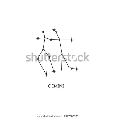 Gemini Constellation Vector Illustration Gemini Constellation Stock ...